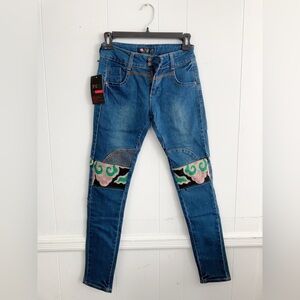 embroidered jeans for women